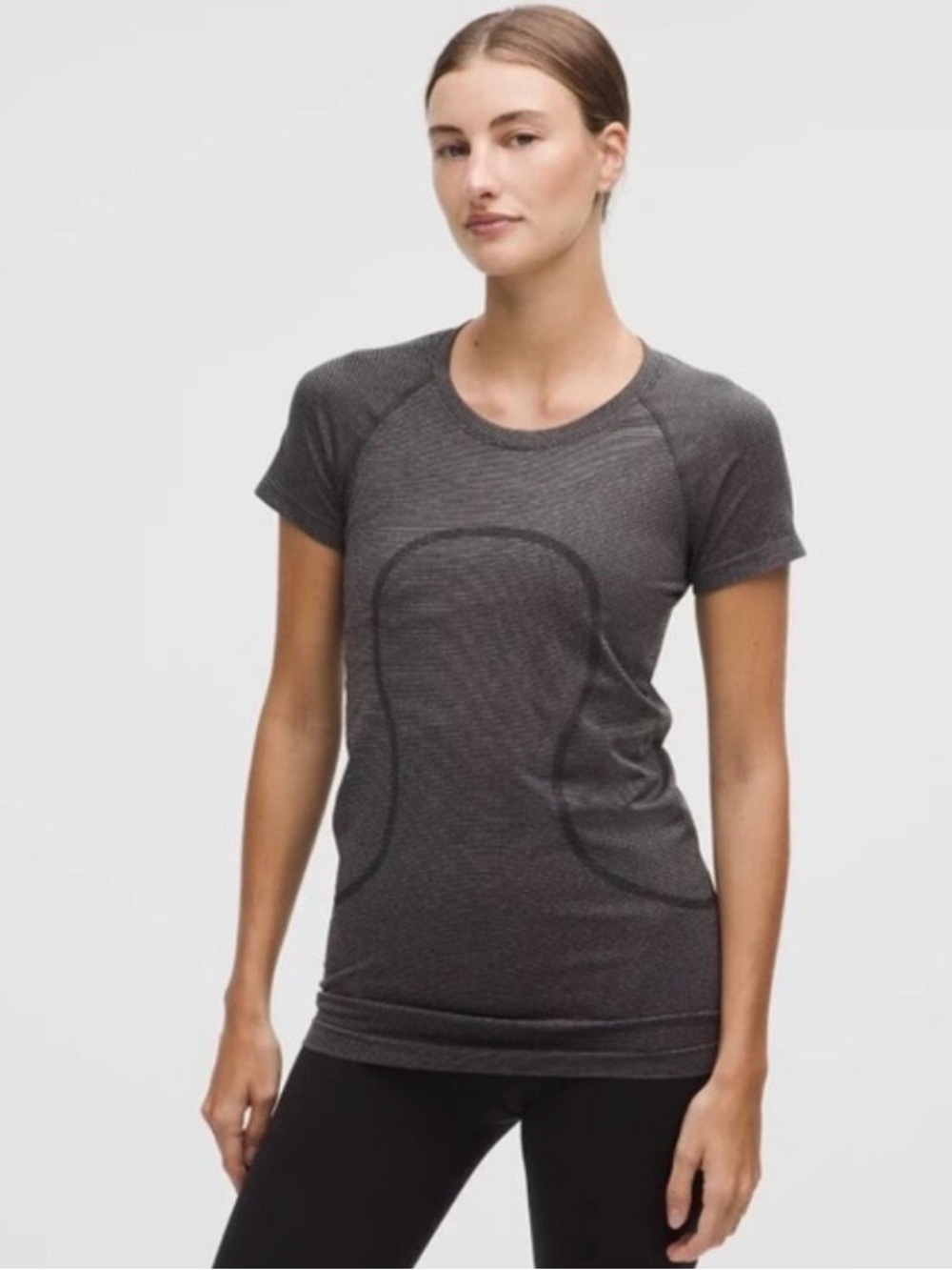 lululemon athletica Charcoal Gray Short-Sleeve Active Tee